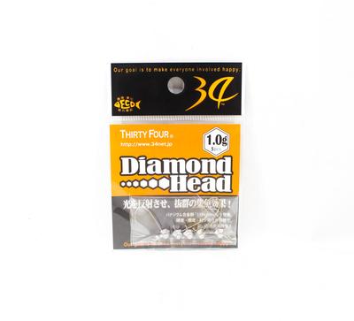 Thirty Four Jigkopf Diamantkopf 1,0 Gramm 5 Stück pro Packung (2043)