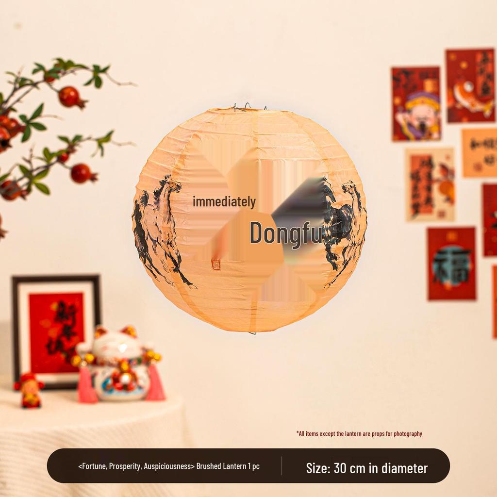 Chinese Red Lantern Hanging Ornament: Festive Flocked Bonsai Decor for New Year and Spring Festival