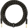 Fender Shield Cable Deluxe Series Instrument Cable, Straight/Straight, 18.6', Black Tweed 08