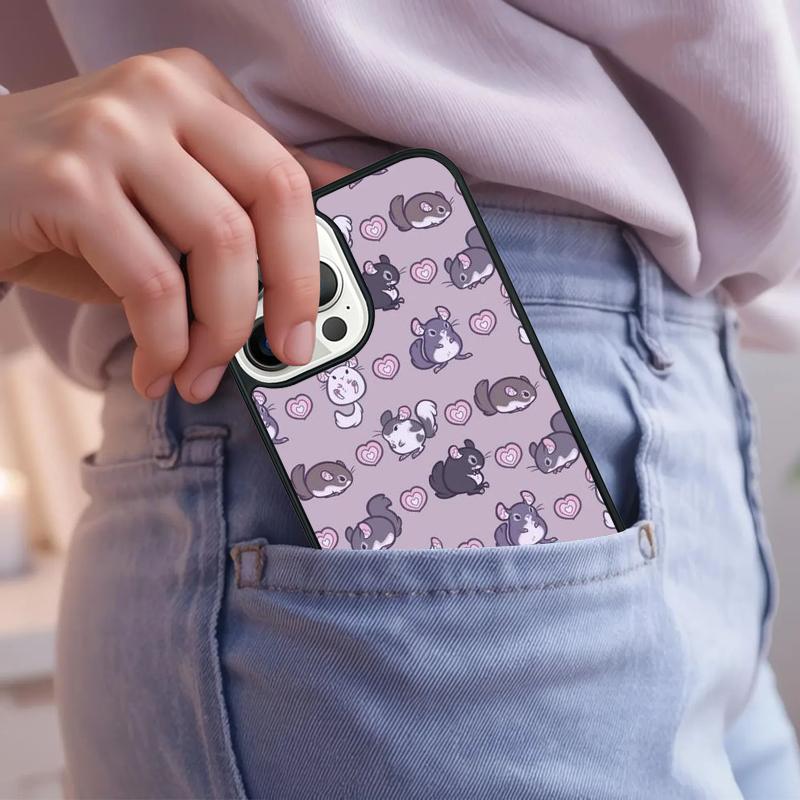 

Cute Cartoon Chinchilla Phone Case For iPhone 17 Air 15 16e 14 13 Pro Max Coque 12 11 Pro Max PLUS cover iPhone 16pro max
