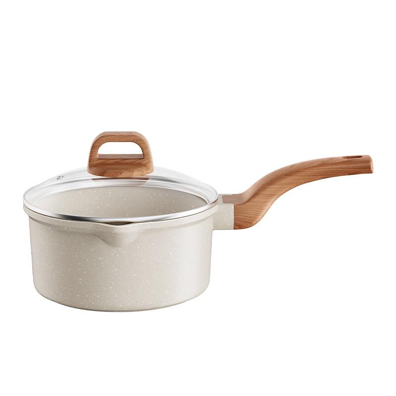 Wutuo 18cm Maifan Stone Non-stick Multi-functional Milk Pot with Lid