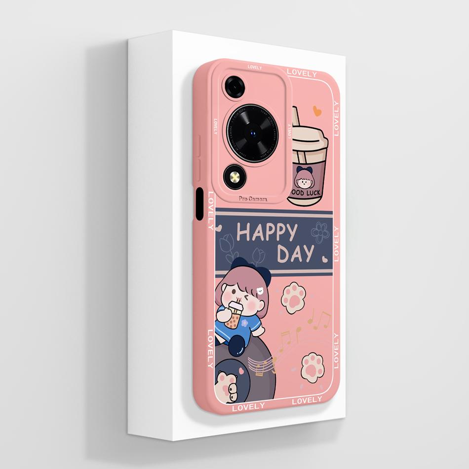 Case For Huawei Nova Y72 Cute Design Phone Cover Camera Protector Soft Liquid Silicone Funda Models MGA-LX3 Protective Bumper