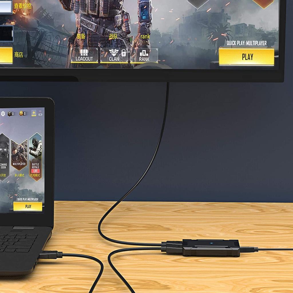 HD Game Capture USB HDMI Game Capture Card with Converter and Microphone Input for Remote Video Conferencing Data Collection HDCAP07 - 3.0