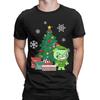 Flipqy Around The Christmas Tree Funny Graphic 100% Cotton T-Shirt Happy Tree Friends Tops Tees