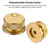 uxcell Aluminum Potentiometer Knob x Universal Top Hat Knob Volume Tone Control Knob Set with Screws for Guitar Bass Gold 1/4" 1.5"