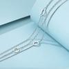For Women Sterling Color Multilayer Chain Bracelets Geometric Circle Wrist Bracelet Fine JewelryGeometric Chain