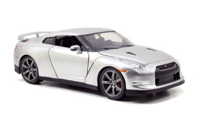 JADATOYS 1:24 Fast & Furious Diecast Car BRIAN'S NISSAN GT-R R35 Nissan Silver