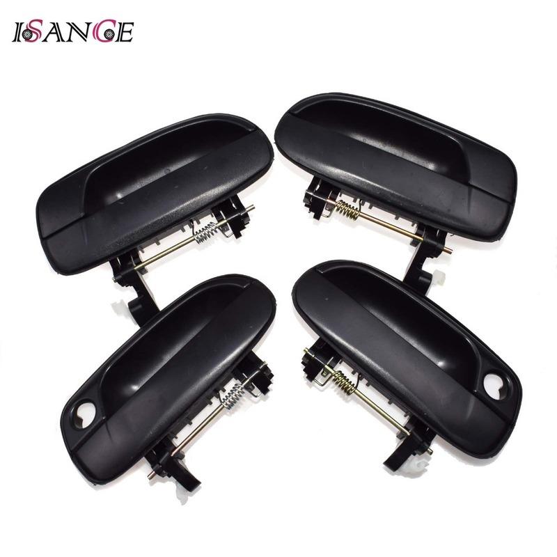 4pcs For 2000-2006 Hyundai Accent 1.5L 1.6L Black Outside Exterior Car Door Handle Front Rear Right Left Driver Passenger