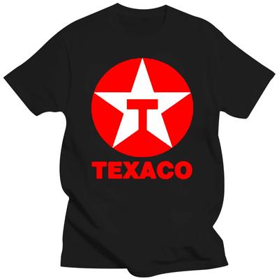 Camiseta negra Unisex con Logo de Texaco Oil Company Racinger para hombre y mujer, talla S a 3Xl