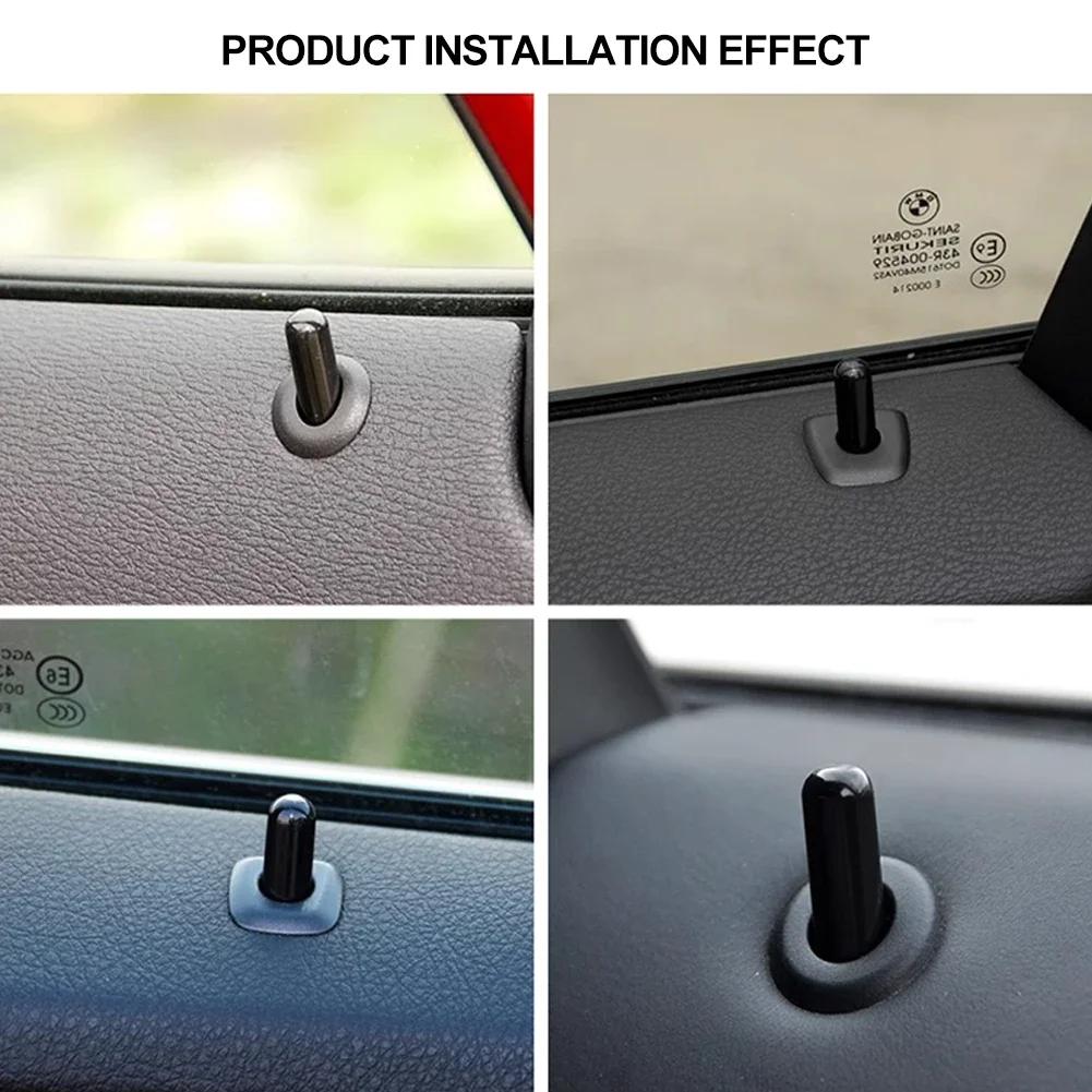 4Pcs Perfect Fit Car Rear Door Lock Pin Knob Caps Interior Accessories For BMW 5 Series F10 F18 E39 E53 520 525 528 530 X3 4 5