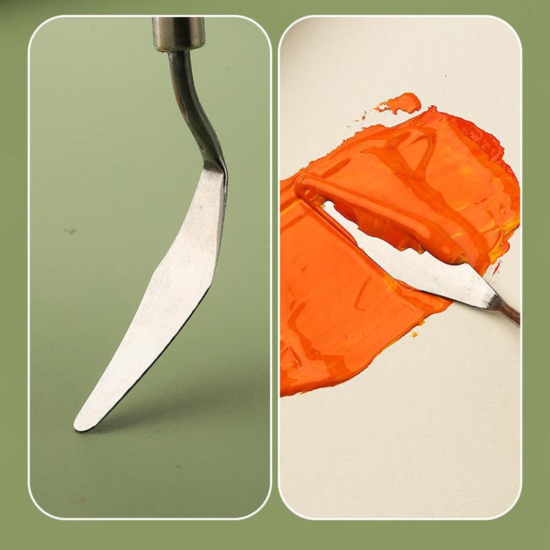 7Pcs Stainless Steel Ceramics Spatula Polymer Clay Scraper Pottery Modeling Tools Art Oil Painting Knives Cake Spatula Kit