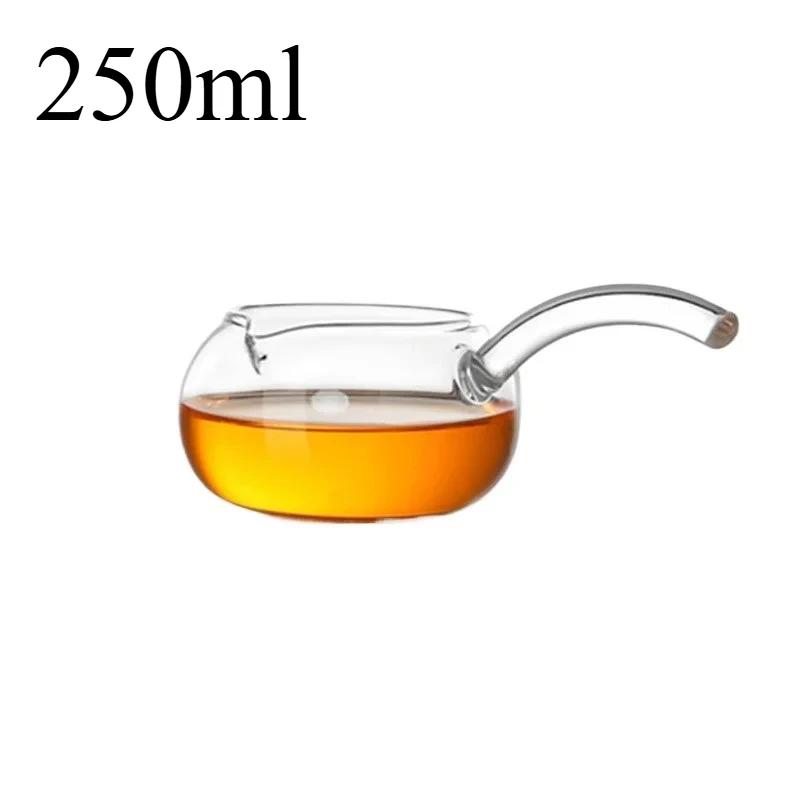 250ml Long Handle High Borosilicate Glass Fair Cup Teaware Heat-resistant Transparent Tea Dispenser Tea Ceremony Accessories