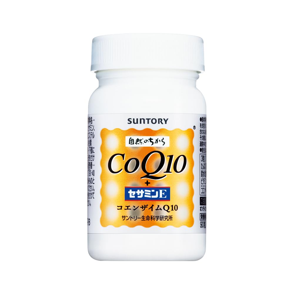 

Suntory Coenzyme Q10 & Sesamin E Supplement - 90 Capsules, 30-Day Supply - CoQ10 & Sesamin Pills for Energy & Health