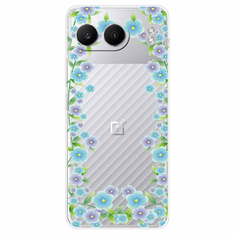 For One plus Nord 4 Case 6.74'' Flowers Transparent TPU Silicone Funda Capa for Oneplus Nord 4 Nord4 5G Soft Covers Coques bags