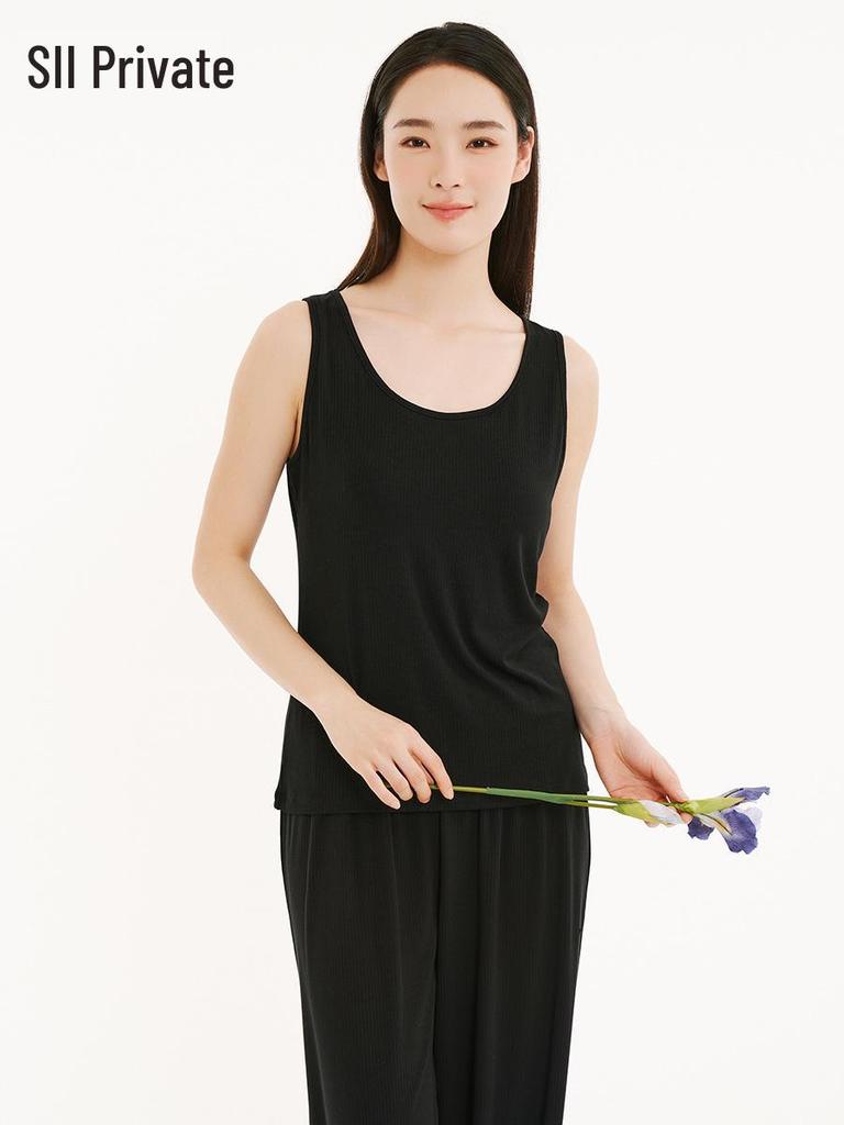 2026 Spring/Summer Women's Sleeveless Solid Color Slimming Vest Top Pullover Base Layer