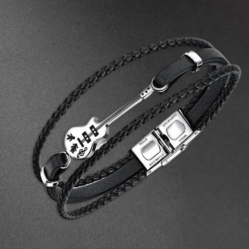 Mens Womens Couple Metal Infinity Sign Leather Bracelet Magnetic Closure Charm Bracelet Leather Wristband Casual Jewelry