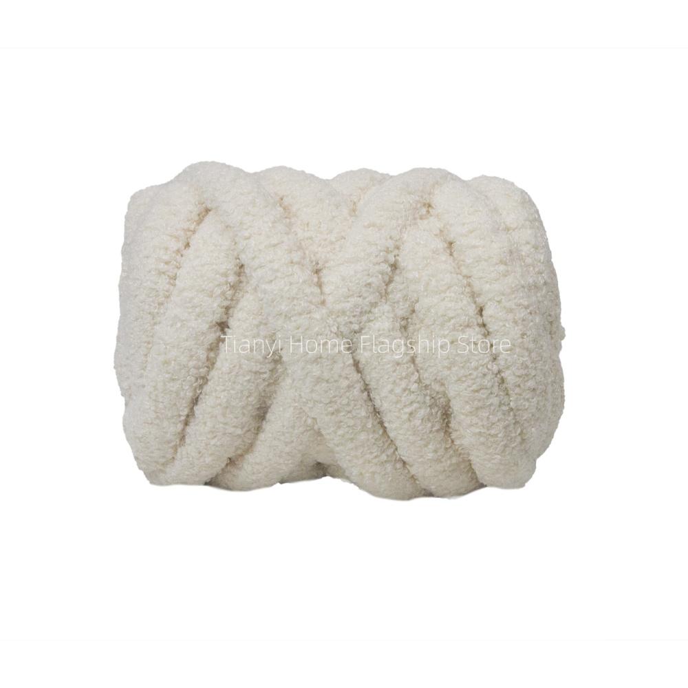 500g Teddy Roll Dickes Garn Dickes Kern Baumwollwolle Schlauchgarn DIY Decke Kissen Sperriges Arm Garn Handarbeit Stricken Garn Spinnen