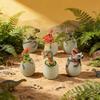 Large Soft Rubber Dinosaur Egg Model: T-Rex, Triceratops, Velociraptor & Pterodactyl Sounding Ornament Toy