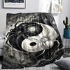 1Pc Dark Spider Print Flannel Blanket, High quality Comfortable for All Seasons, Home Decor, Warmth and Comfort, Perfect for Christmas Gifts W89