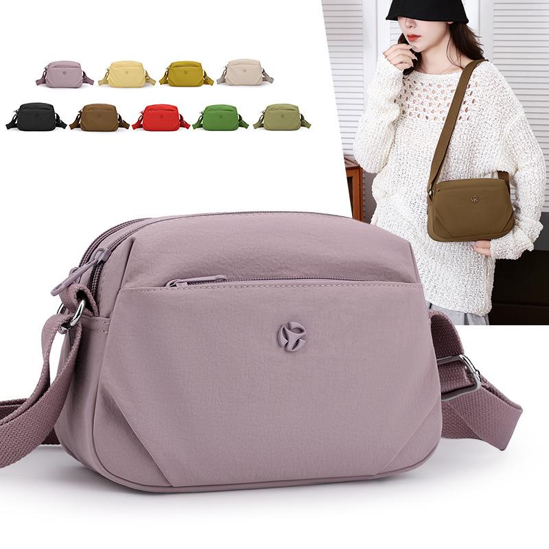 Korean Urban Minimalist Nylon Crossbody Shoulder Bag for Women