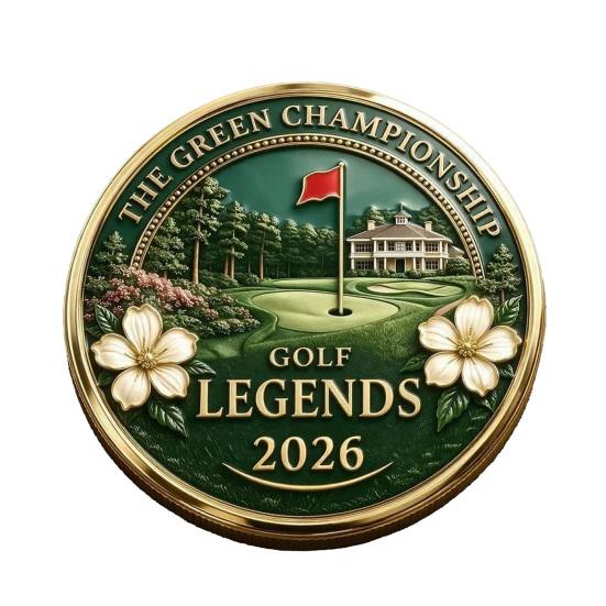 

Golf 2026 Commemorative Coin Collectible Challenge Coin Golf Metal Keepsake Token for Golf Lovers Sports Collectors