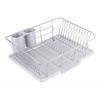 Pearl Metal Plastic Dish Drainer with Draining Tray, Vertical Type, Gray, Ardeo HB-4066