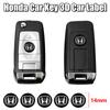 2/4/10Pcs 14mm Car Remote Key Aluminum Logo Sticker For Honda CITY CIVIC Mugen Pilot Type R Type S Insight RR Si Keychain shape SM1