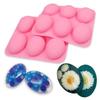6 Mulden Multifunktionale Ovale Silikon Seifenform Für Kuchen Backform DIY Seifenherstellung Zubehör Leicht zu Entformen und Reinigen