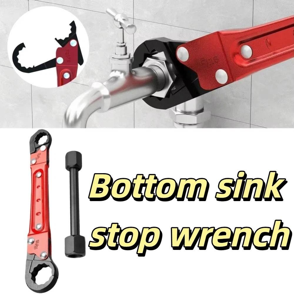 Adjustable Jaw Pipe Tool Removal Durable Construction Plumbing Wrench Tool  Sink Pipes