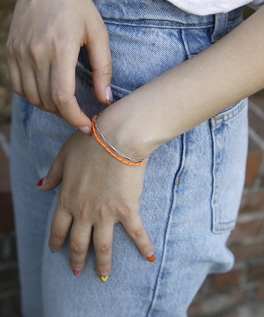 Begins Larin Twosome Bracelet Orange Dot