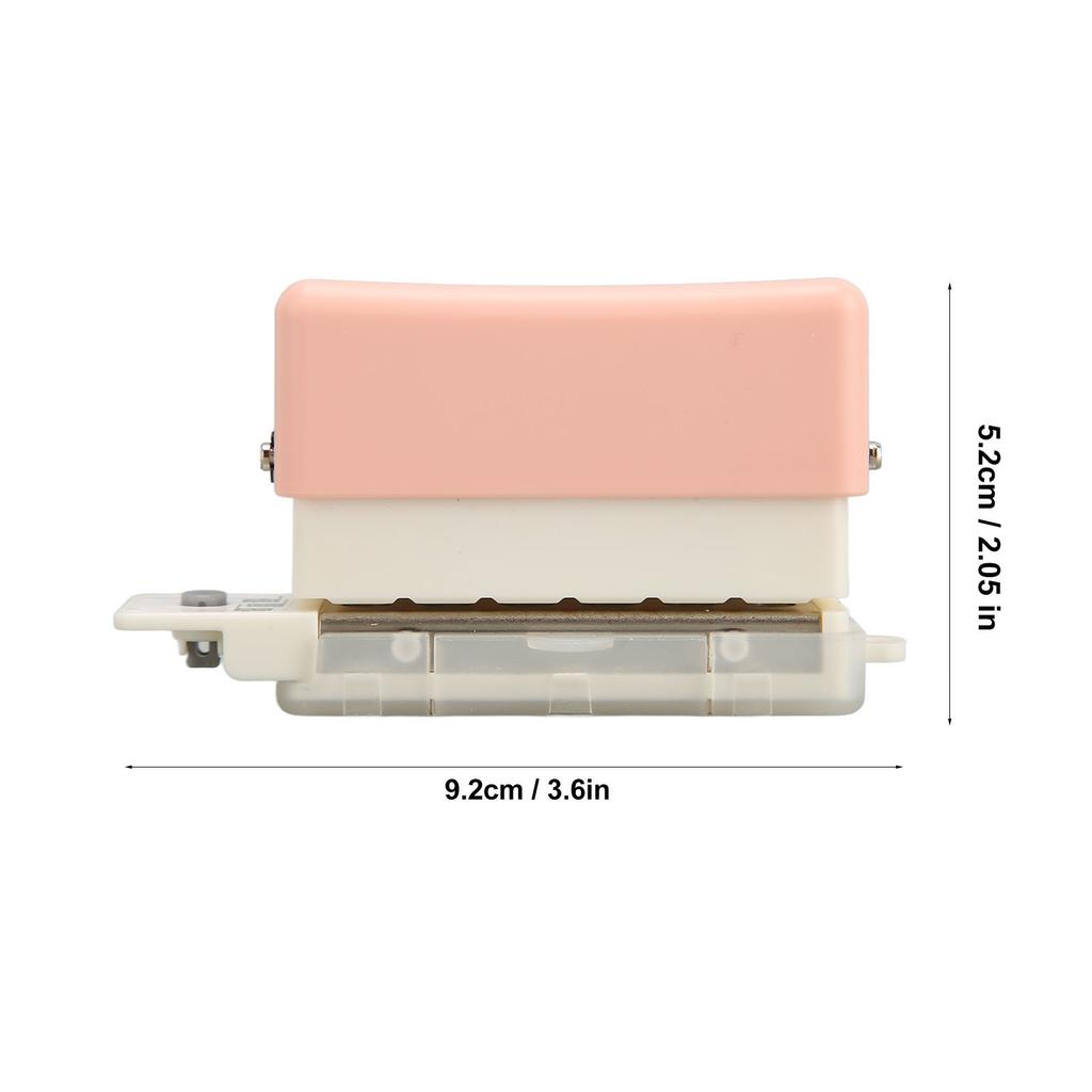 6 Hole Paper Puncher Portable Cute ABS Manual 7mm Punching Depth Desktop Punch Puncher for