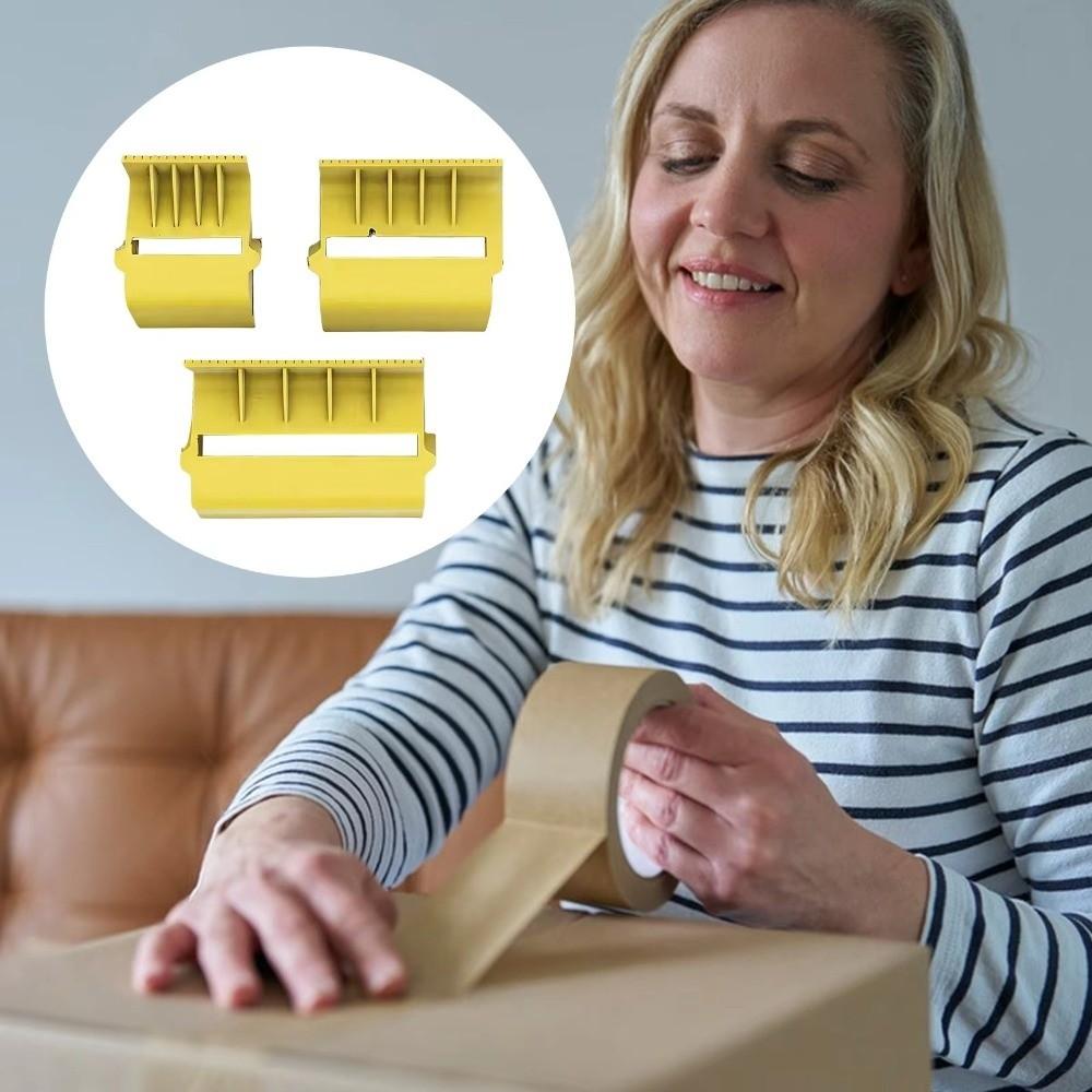 3pcs Set Plastic Small Tape Cap Gift Wrapping Tape Cover Packaging Tool  Office School Supplies