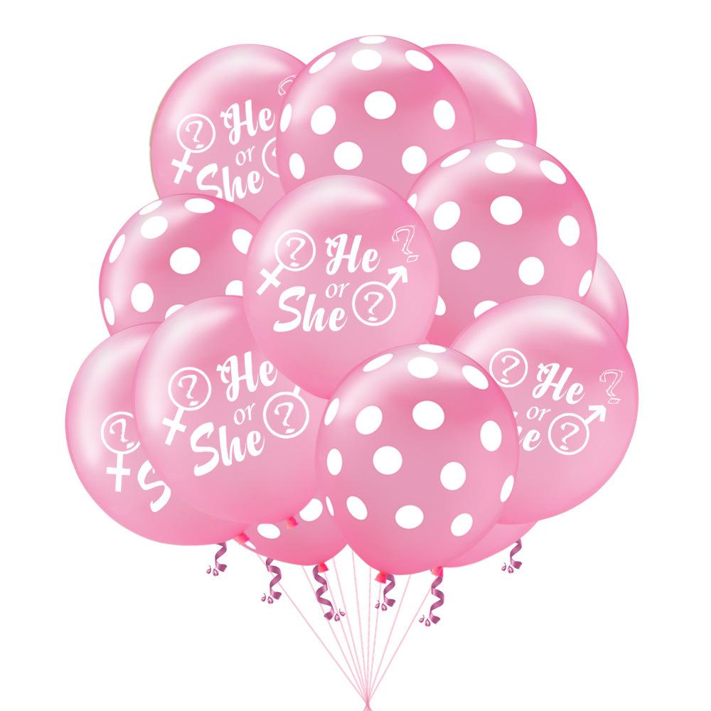 Gender Reveal Balloons Boy Girl He Or She Latex Balloons Baby Shower Party Decoration 