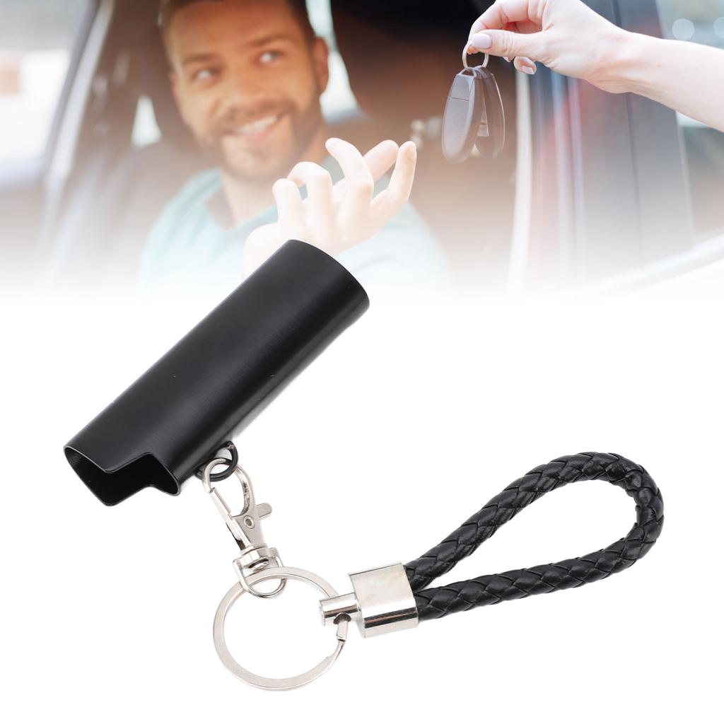 Lighter Holder Keychain with Spring Clip Retractable Metal Portable for Backpack ket