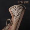 Cowhide version breathable mesh mesh casual shoes women's flat shoes new summer comfortable women