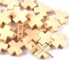 50Pcs Christians Hanging Dangle Pendant Jewelry Crosses Shape Wood Pendants Small Crosses Charm Jewelry Making Supplies