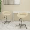 Day and Night - Day and Night Swivel Dining Chairs 2 Units Cream Synthetic Leather