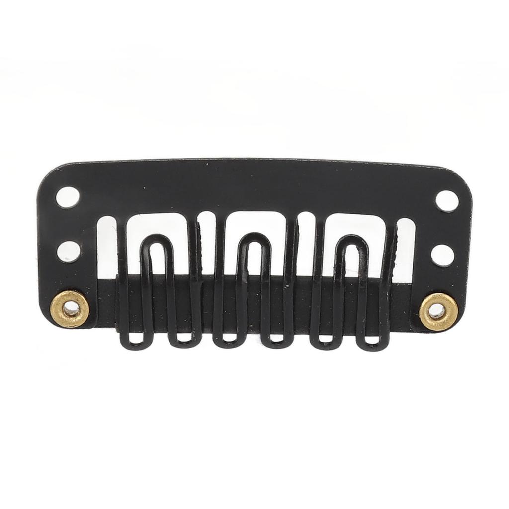100 Stück 6 Zähne Haarverlängerungsclips Perückenclips Edelstahl U-Form Druckknöpfe für Haarverlängerung Haarteil DIY
