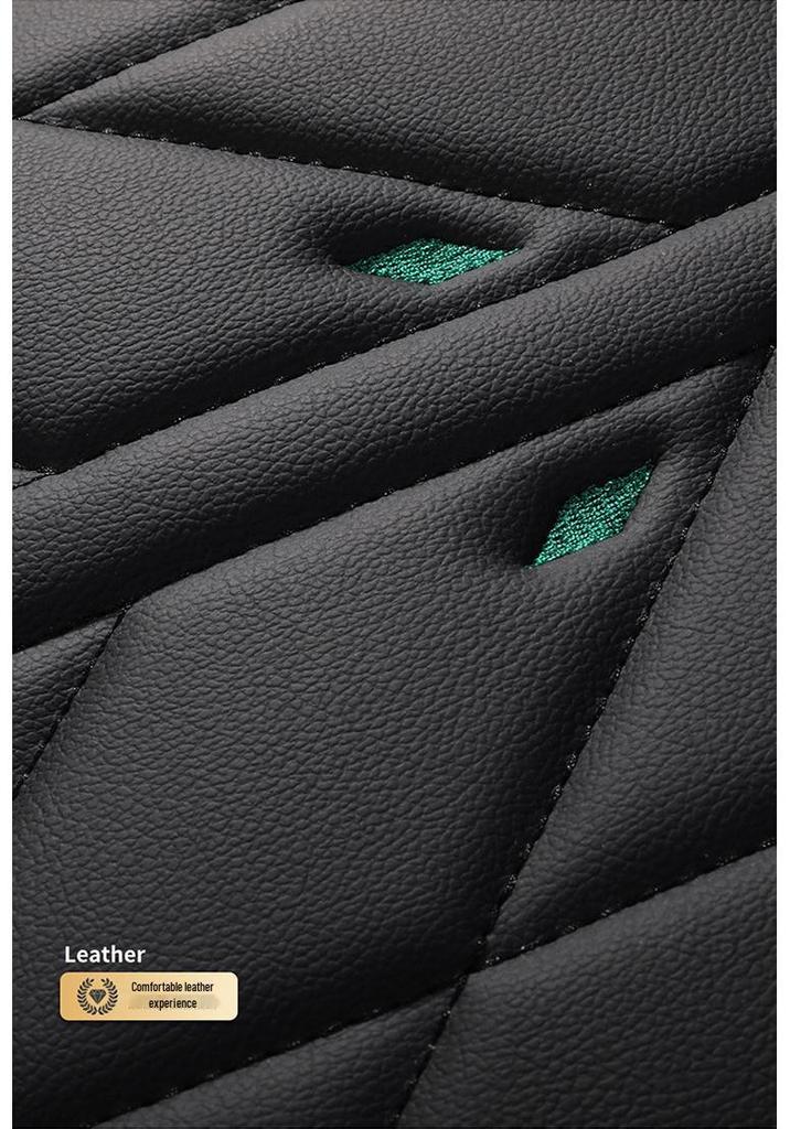 Universal Full Leather Car Seat Cushion for Five-Seaters - All-Season Coverage