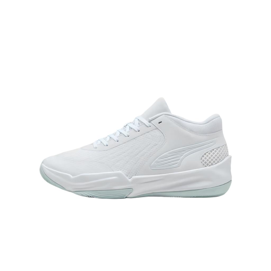 Puma Court Pro 2 Comfortable Classic Versatile Simple Fabric Synthetic Leather Mid-Top Basketball Shoes Unisex Sneaker White 312180-04