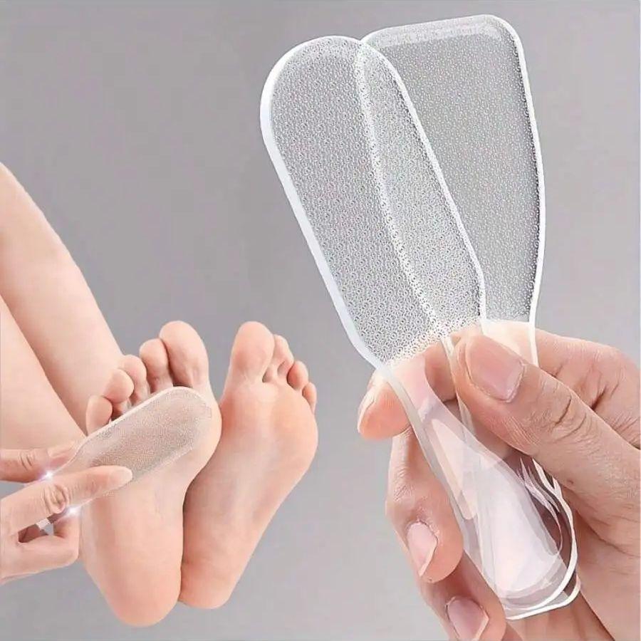 1/2 Stück Nano-Glas-Fußfeile für Hand- und Fußpflege, Hornhaut-, abgestorbene Hautentfernung, Peeling und Nagelformung