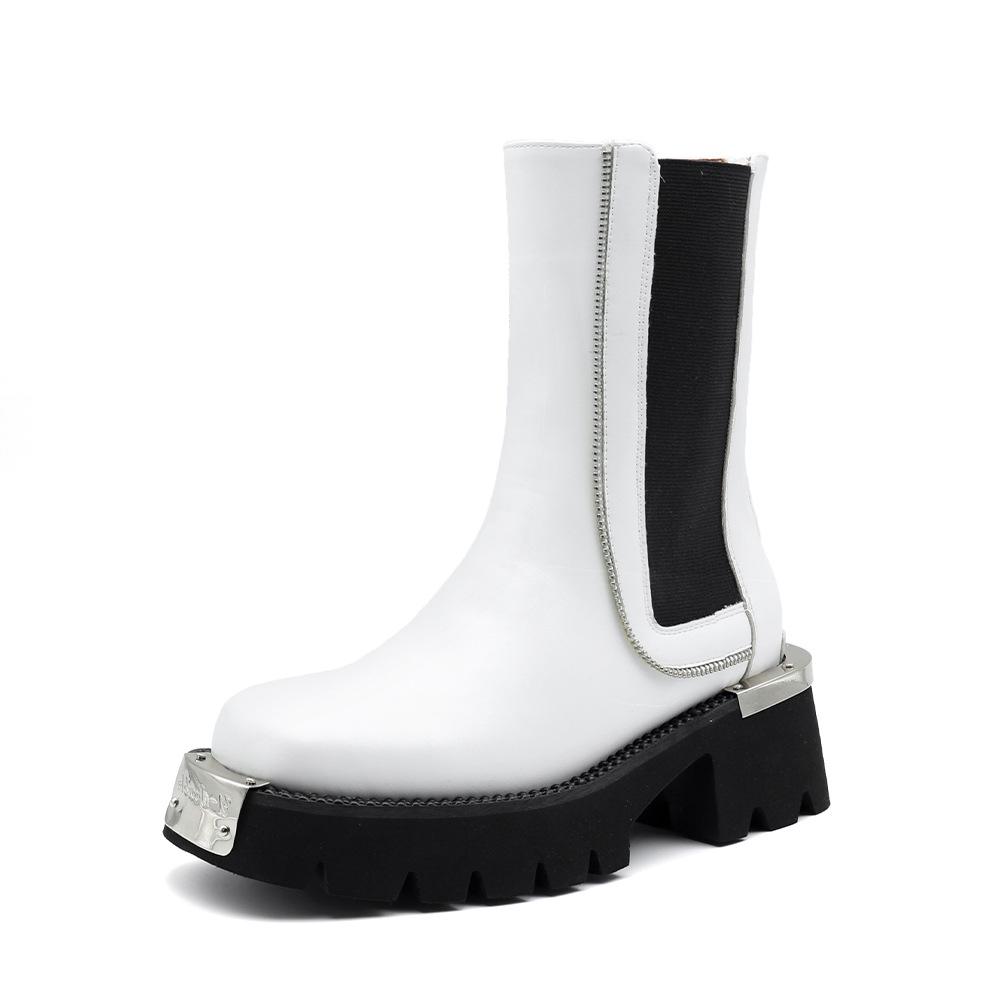 Nové Dámské Boty Módní S Silnou Podrážkou Punkový Styl Kovová Dekorace Dámské Boty Vysoká Kvalita Trendy Dámské Boty Botas Para Mujer