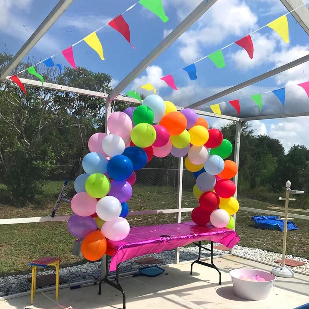 50-1000mm Colorful Pennant Banner Flags Multicolor Rainbow Triangle Flags String for Festival Outdoor Birthday Party Decor
