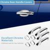 Chrome Door Handles+Top Half Mirror Covers+Tailgate Cover (With Camera Hole) Compatible With Chevrolet Silverado GMC Sierra 1500 2500 3500 2014-2018