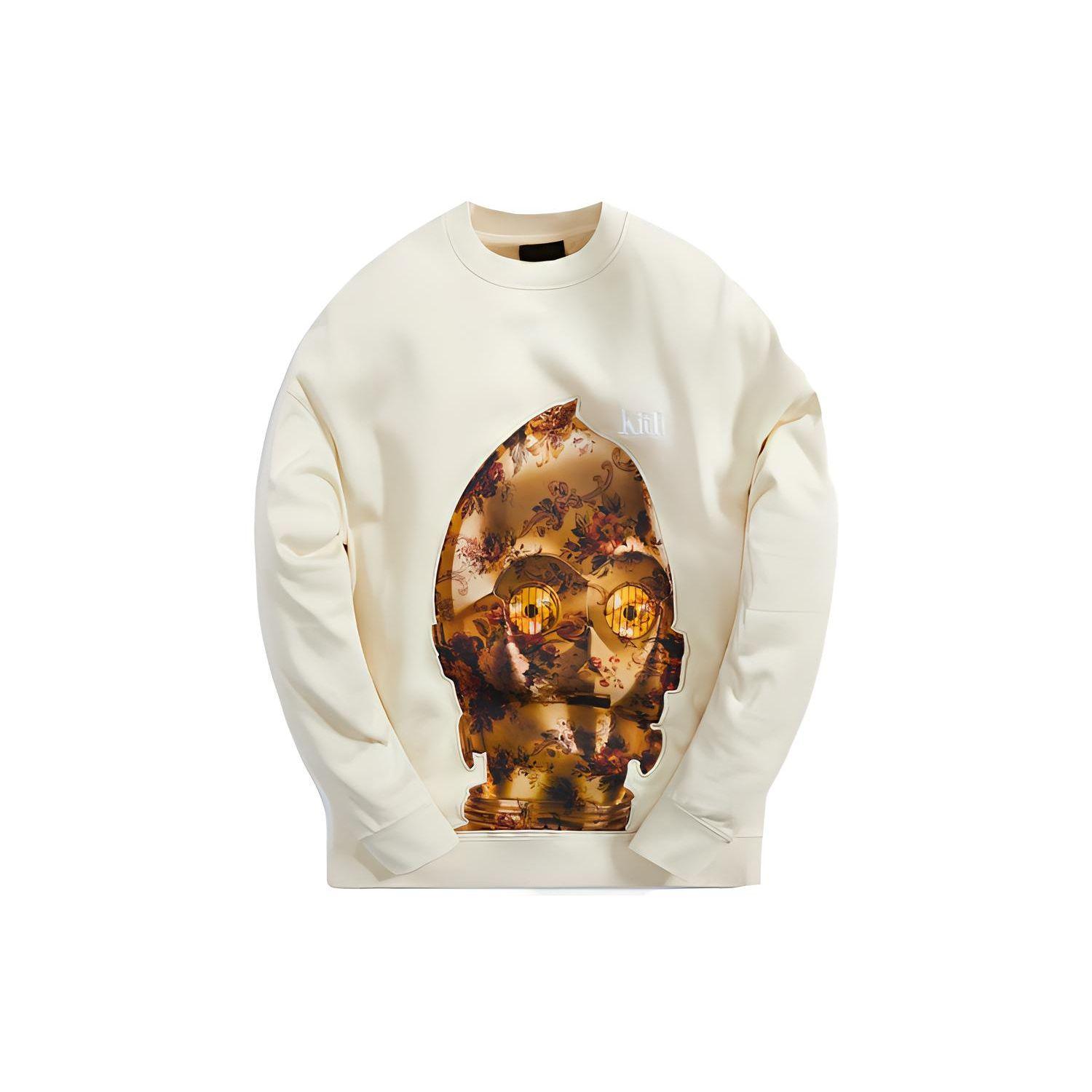 

Kith For Star Wars C-3PO Crewneck Waffle Men Tops Cream KHM030219-102 XS