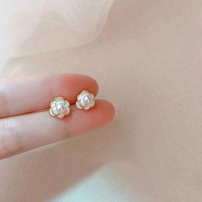 Camellia Earrings New Year's Trendy Earrings for Women's Temperament High-end Niche Design