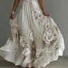 Summer Floral Maxi Dress for Women Short Sleeve V Neck A-line Swing Dress Floral Printed Beach Vacation Sundress