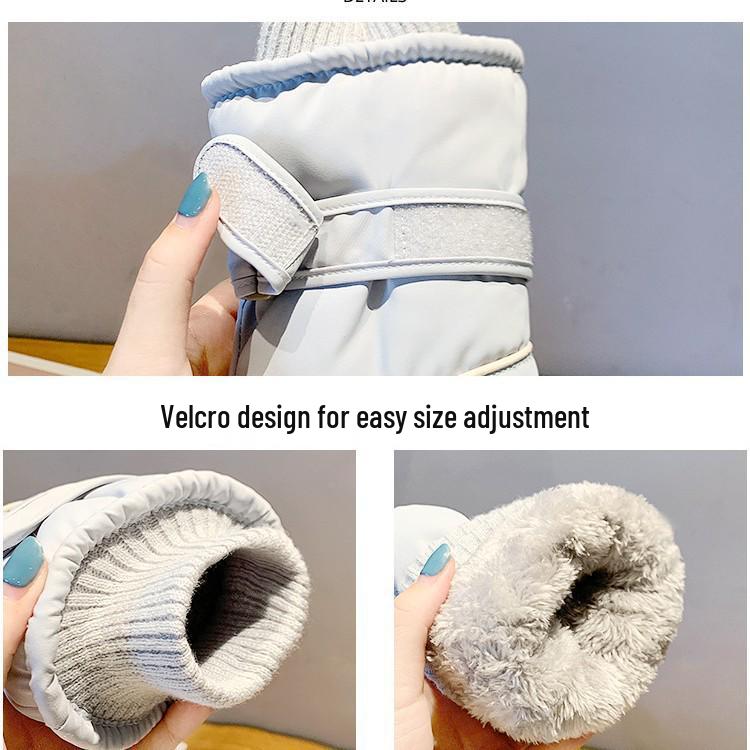 Women's Winter Ski Gloves: Velvet-Lined, Windproof, Warm, Touchscreen Compatible, Non-Slip Outdoor Cycling.