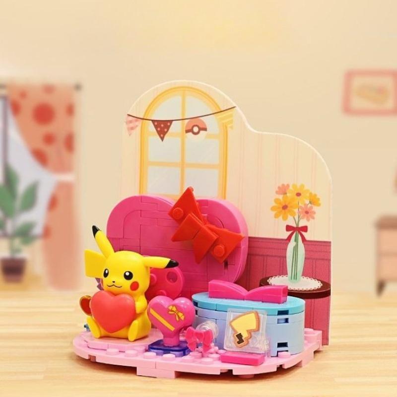 Keeppley Pokmon Scene Building Blocks 6 Set Pikachu Kirby Beast Model Assembly Puzzle Children'S Toy Gift Ornament