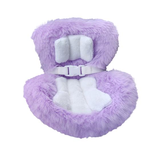 Doll Car Seat with Air Vent Clip Desktop Stand Cute Safety Belt Plush Cushion 17cm Doll Seat Car Ornament Gift for Collectors Fans